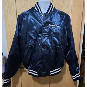 Vintage Aristo Jac Nylon Jacket Navy Blue Western Star Trucks Martins Truck Part